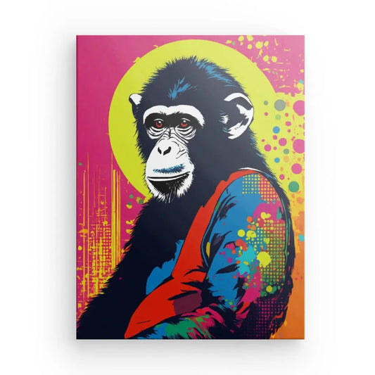 Le Tableau Singe Pop Art se distingue par ses teintes éclatantes et son style audacieux, capturant l’esprit amusant du pop art. Un choix parfait pour les amateurs de tableau animaux et de tableau singe.